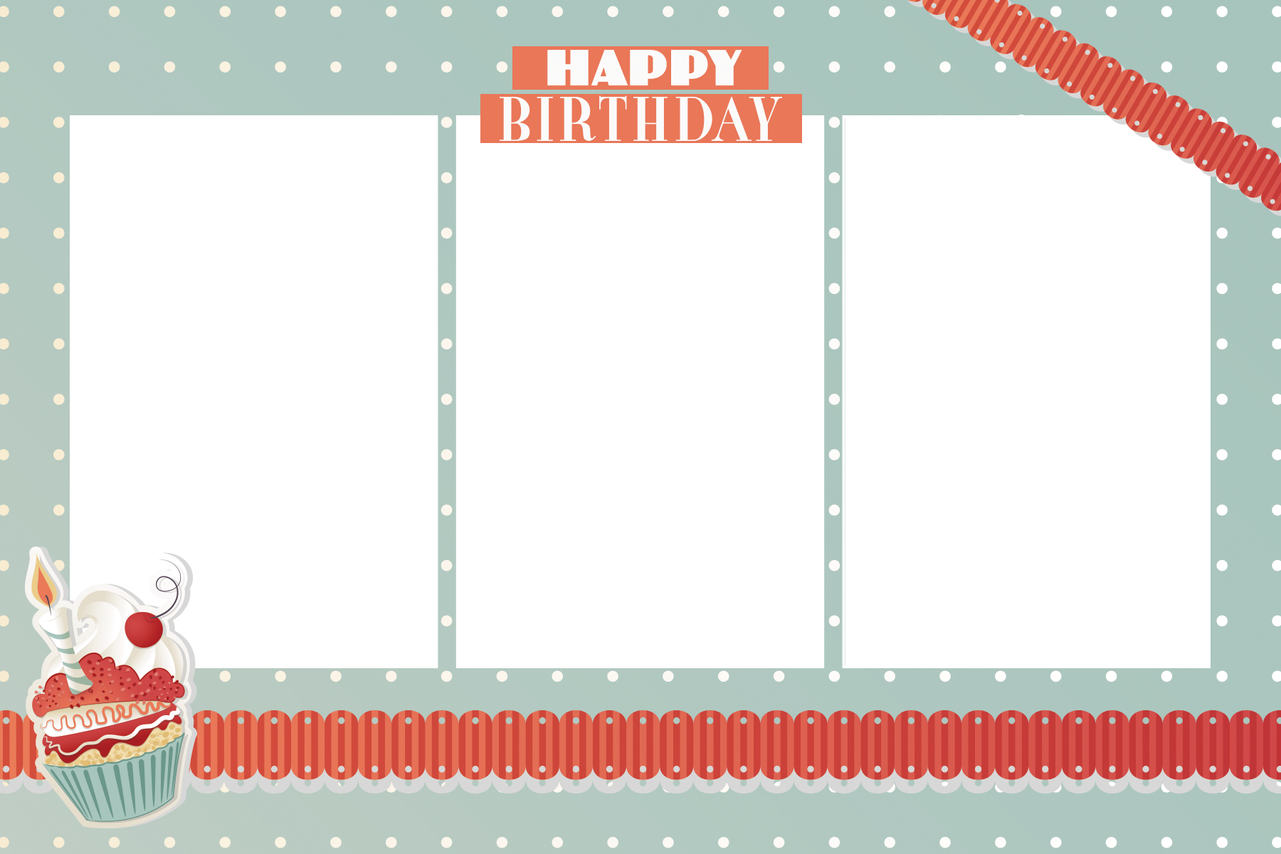 Birthday Ribbon Templates Design | Photo Booth Templates