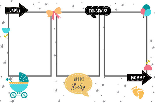 Baby Shower BW Templates Design