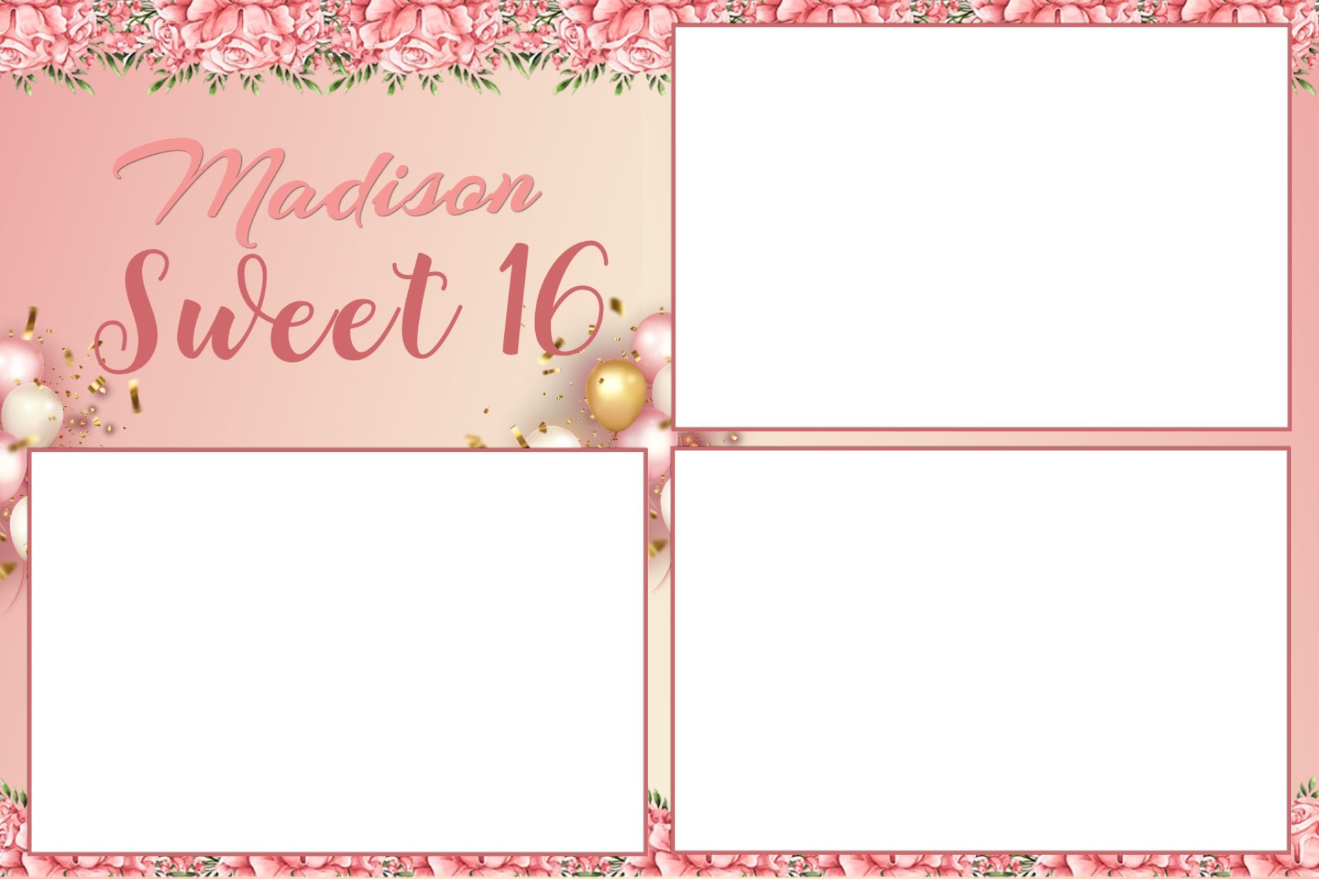 Premium Birthday Templates 4x6 Photo Booth Templates