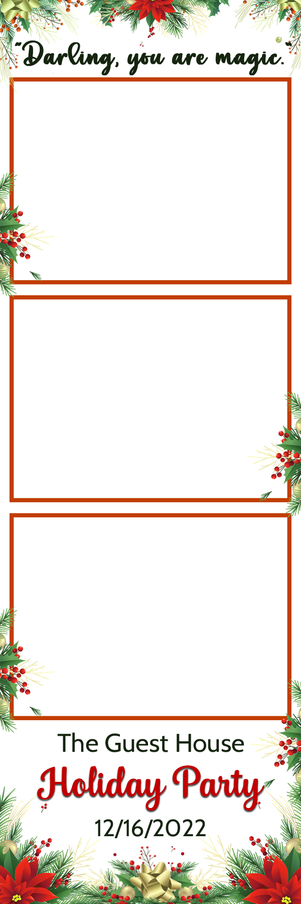 Premium Holiday Photo Booth Templates 2x6