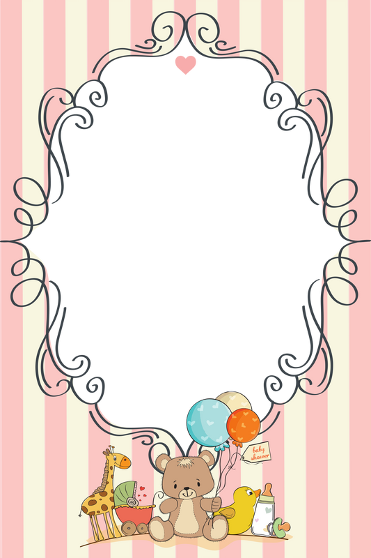 Baby Shower H Girl Templates Design