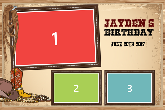 Premium Birthday Party Western Templates 3H38