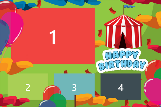 Premium Birthday Childs Circus Templates 4H42