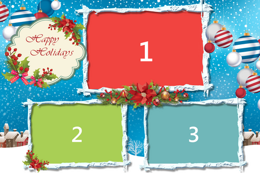 Premium Christmas Sky Blue Templates 3H6