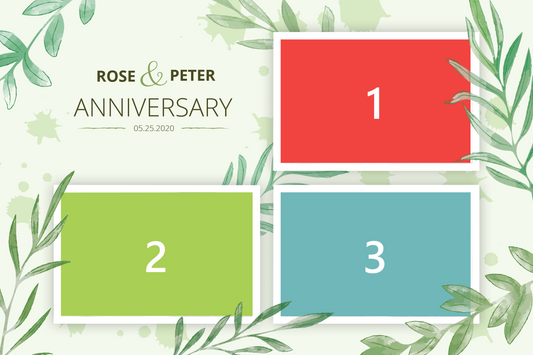 Premium Green Leaf Anniversary Templates 3H1