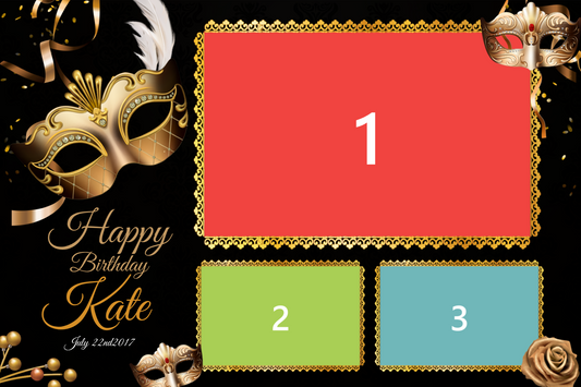 Premium Masquerade Birthday Templates 4H44