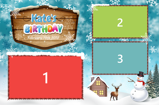 Premium Snowy Birthday Templates 3H42