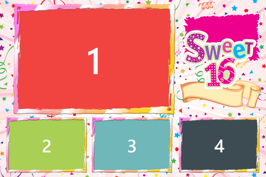 Premium Sweet 16 Pink Templates 4H1