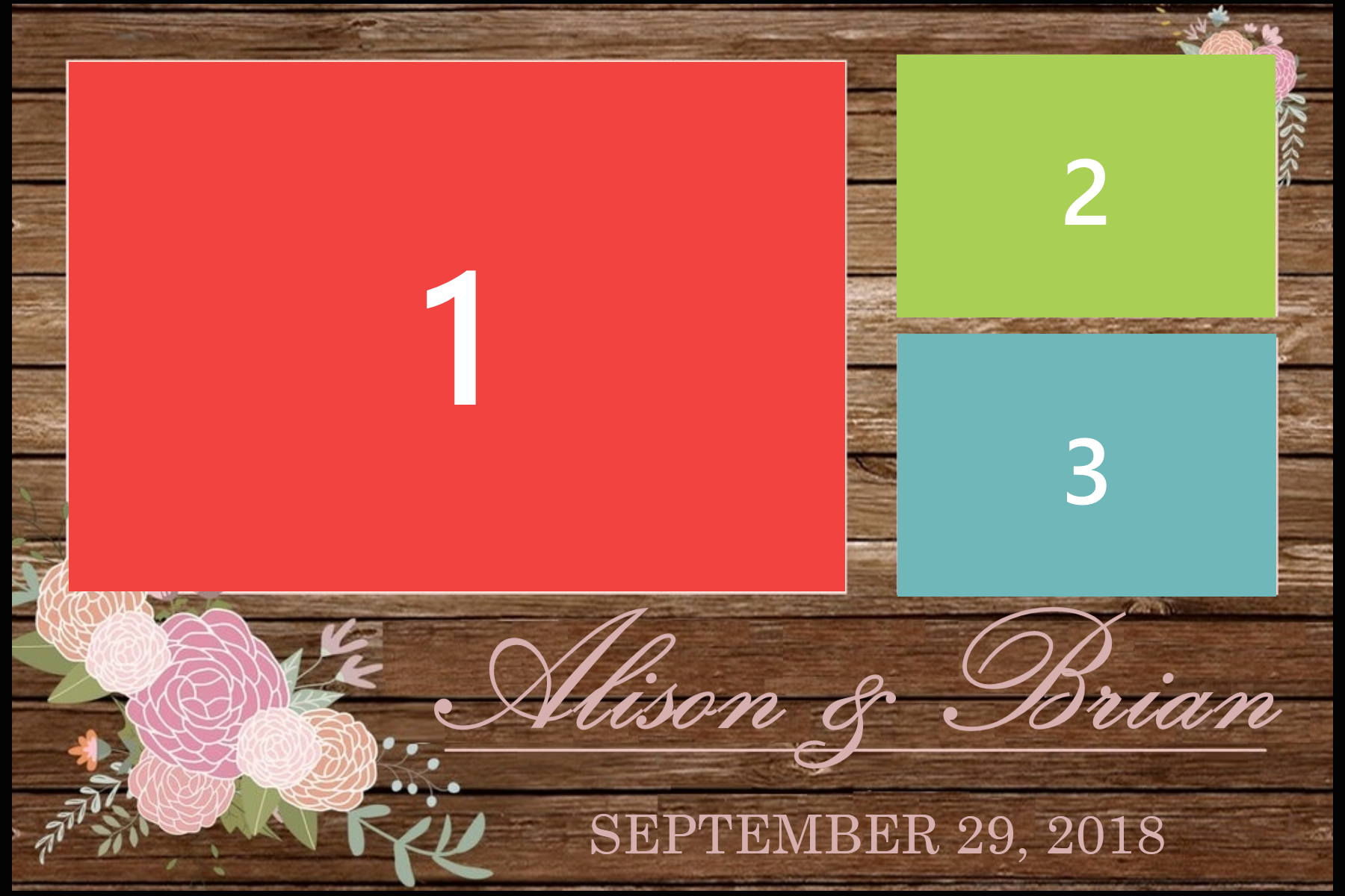 Premium Wedding Wooden Templates 3H1 Photo Booth Templates
